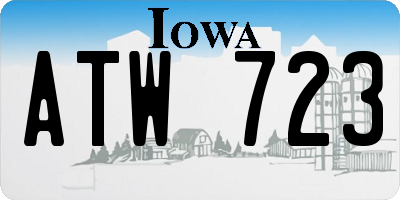 IA license plate ATW723