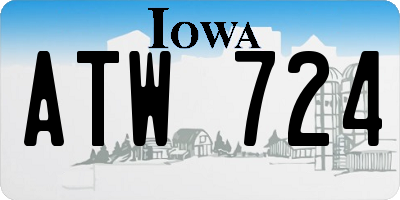 IA license plate ATW724