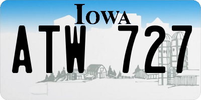 IA license plate ATW727