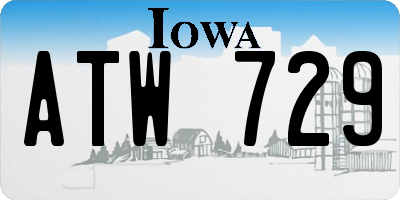 IA license plate ATW729