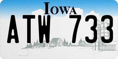 IA license plate ATW733