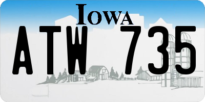 IA license plate ATW735
