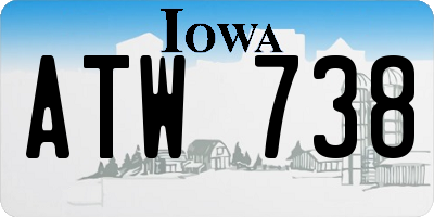 IA license plate ATW738