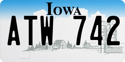 IA license plate ATW742
