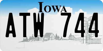 IA license plate ATW744