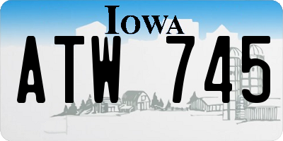 IA license plate ATW745