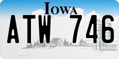 IA license plate ATW746