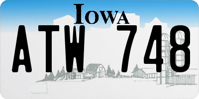 IA license plate ATW748