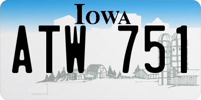 IA license plate ATW751