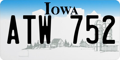 IA license plate ATW752
