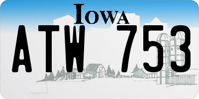 IA license plate ATW753