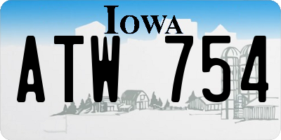 IA license plate ATW754