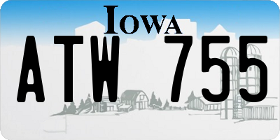 IA license plate ATW755