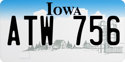 IA license plate ATW756