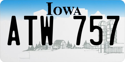 IA license plate ATW757