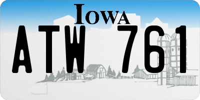 IA license plate ATW761