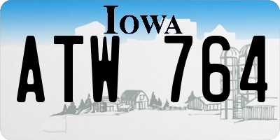 IA license plate ATW764