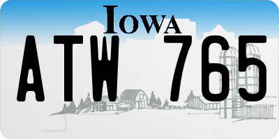 IA license plate ATW765