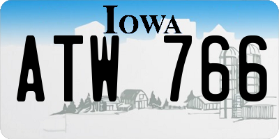 IA license plate ATW766