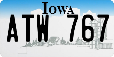 IA license plate ATW767