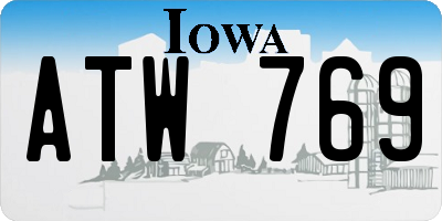 IA license plate ATW769