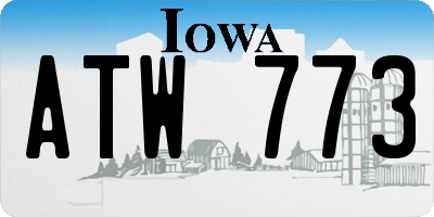 IA license plate ATW773
