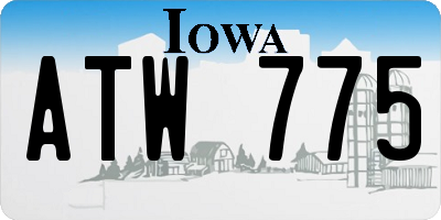 IA license plate ATW775