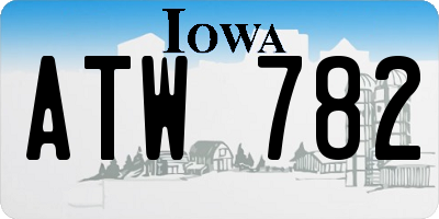 IA license plate ATW782