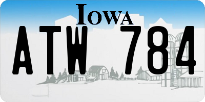IA license plate ATW784