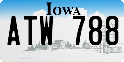 IA license plate ATW788
