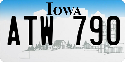 IA license plate ATW790