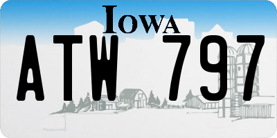 IA license plate ATW797