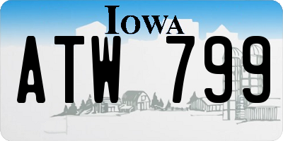 IA license plate ATW799
