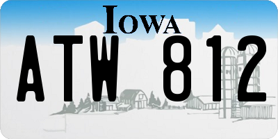 IA license plate ATW812