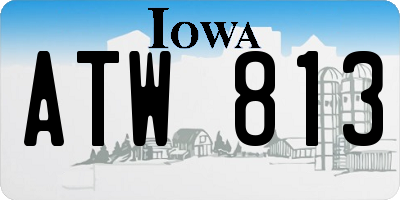 IA license plate ATW813