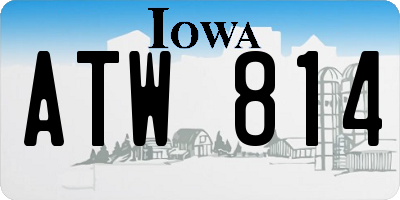 IA license plate ATW814