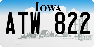 IA license plate ATW822