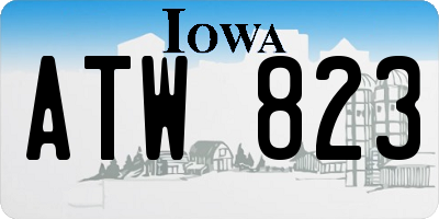 IA license plate ATW823