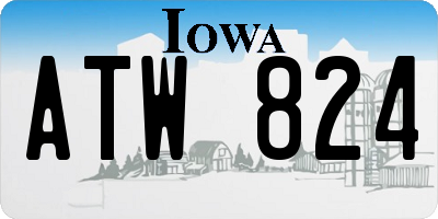IA license plate ATW824