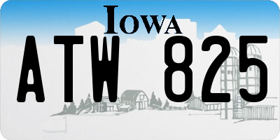IA license plate ATW825