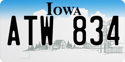IA license plate ATW834