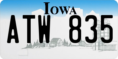 IA license plate ATW835