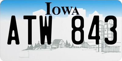 IA license plate ATW843
