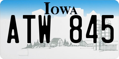 IA license plate ATW845