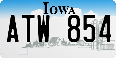 IA license plate ATW854