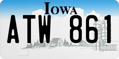 IA license plate ATW861