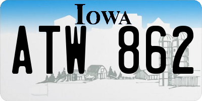 IA license plate ATW862