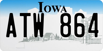 IA license plate ATW864
