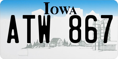IA license plate ATW867