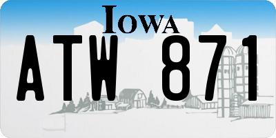 IA license plate ATW871